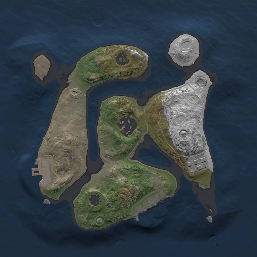 Rust Map: Procedural Map, Size: 2000, Seed: 2167, 11 Monuments