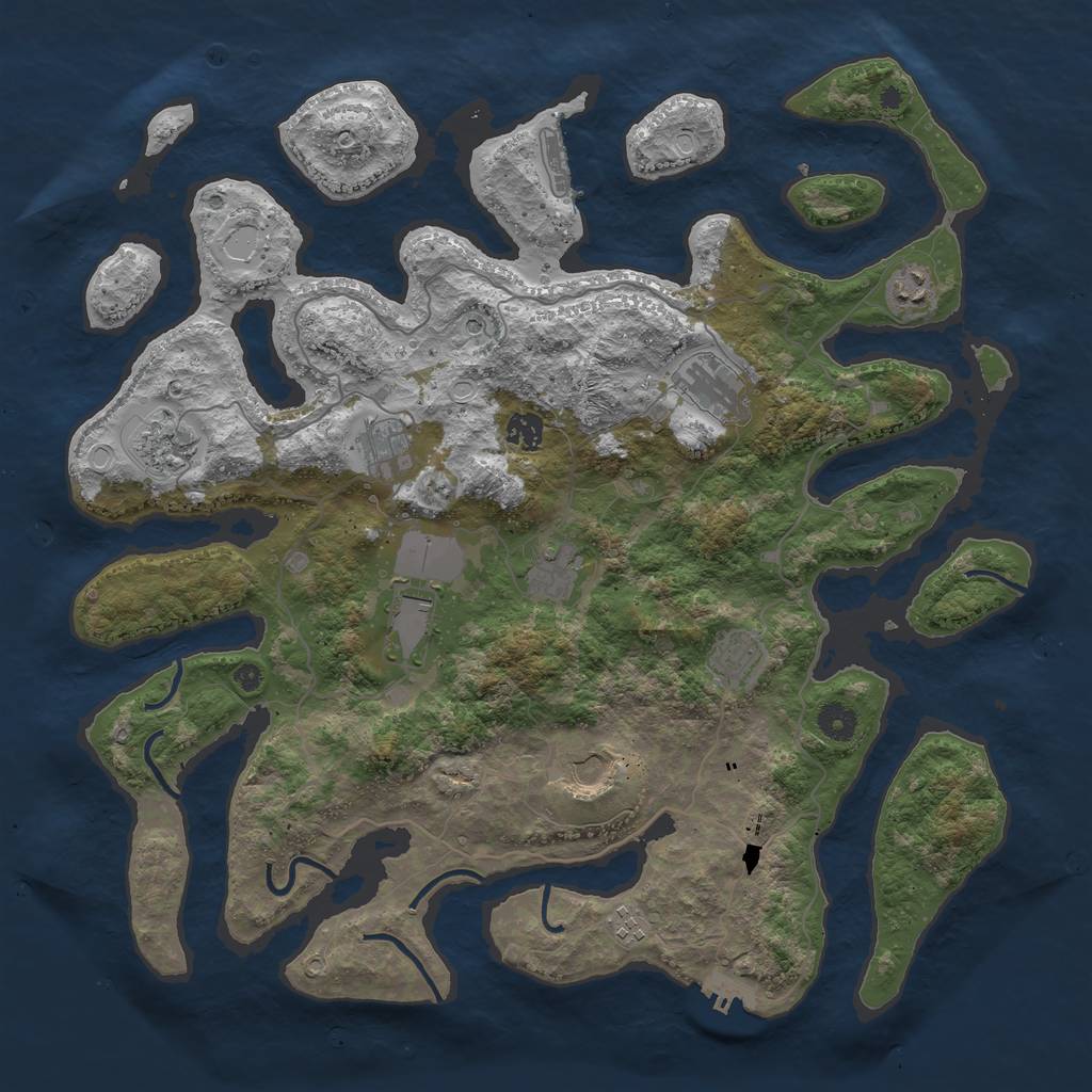 Rust Map: Procedural Map, Size: 4250, Seed: 469768, 21 Monuments