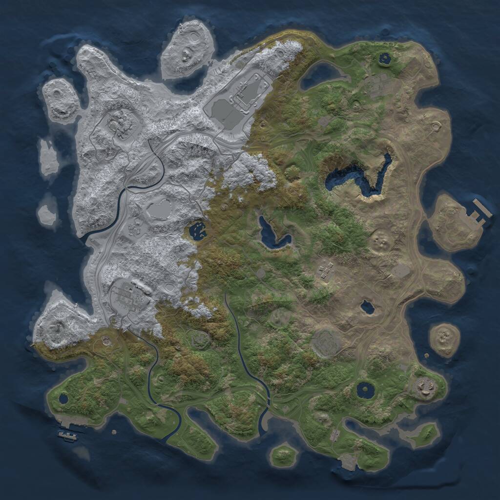 Rust Map: Procedural Map, Size: 4250, Seed: 440937, 14 Monuments