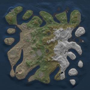 Thumbnail Rust Map: Procedural Map, Size: 4000, Seed: 1386727847, 21 Monuments