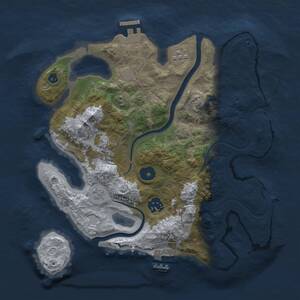 Thumbnail Rust Map: Procedural Map, Size: 3000, Seed: 101, 8 Monuments