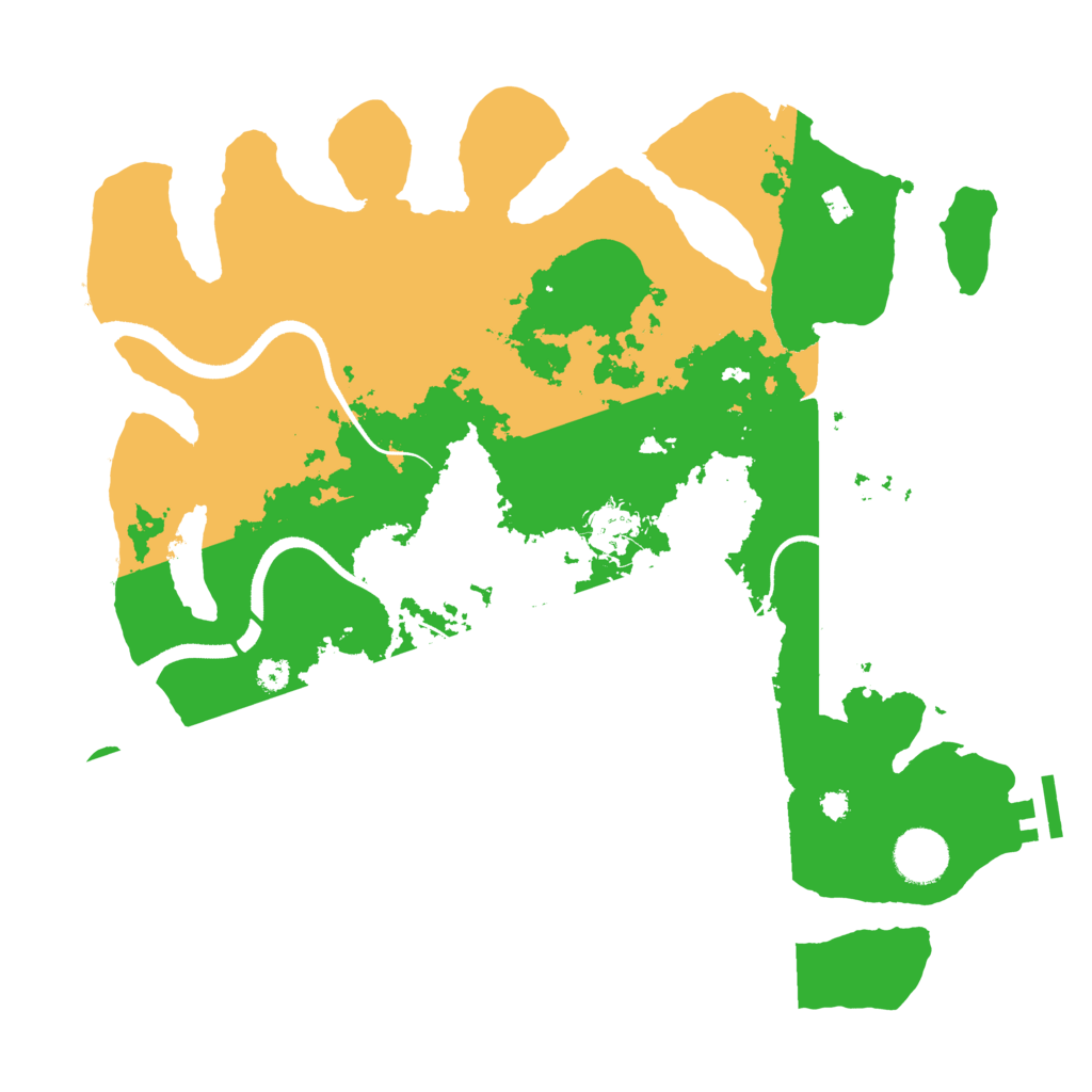 Biome Rust Map: Procedural Map, Size: 3500, Seed: 8214800