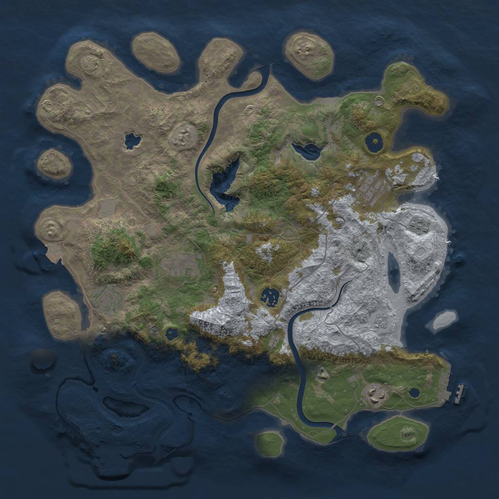 Rust Map: Procedural Map, Size: 4000, Seed: 26011982, 12 Monuments