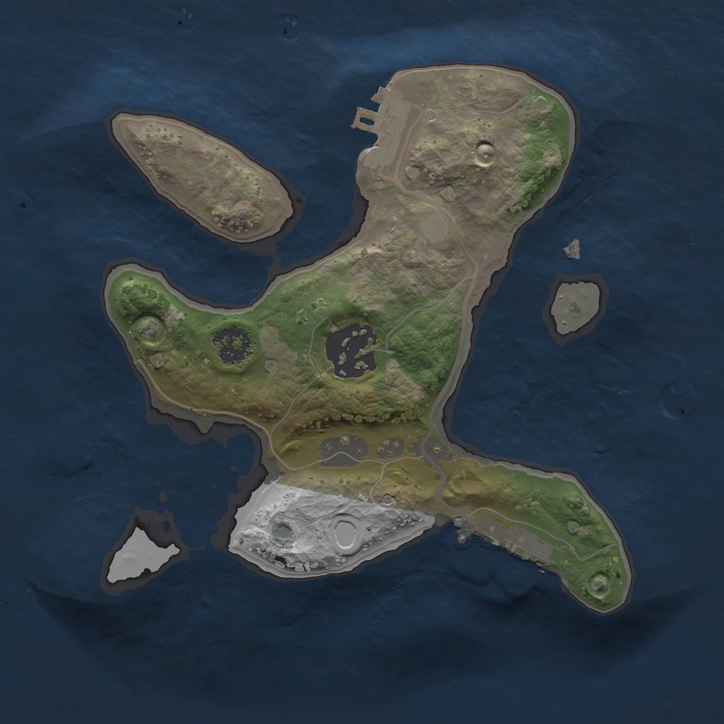 Rust Map: Procedural Map, Size: 2000, Seed: 950194442, 10 Monuments