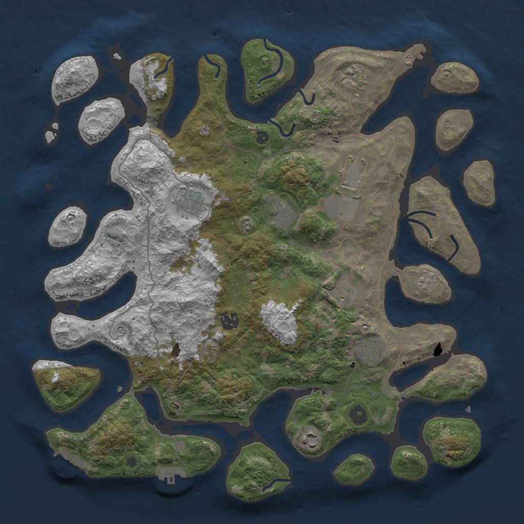 Rust Map: Procedural Map, Size: 4250, Seed: 3213452, 20 Monuments