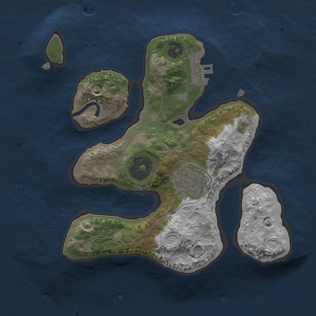 Rust Map: Procedural Map, Size: 2000, Seed: 599045064, 9 Monuments