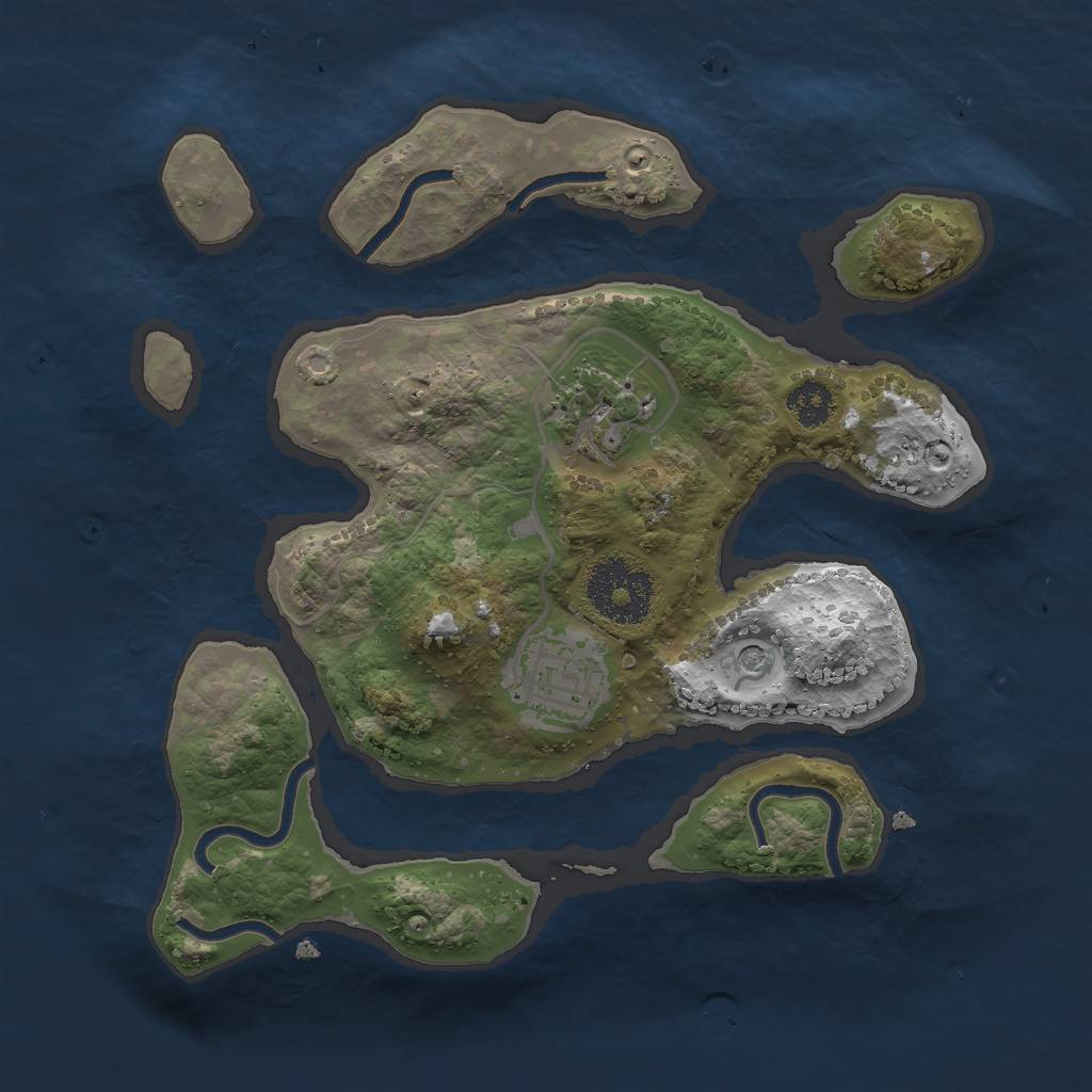 Rust Map: Procedural Map, Size: 2500, Seed: 21026, 11 Monuments