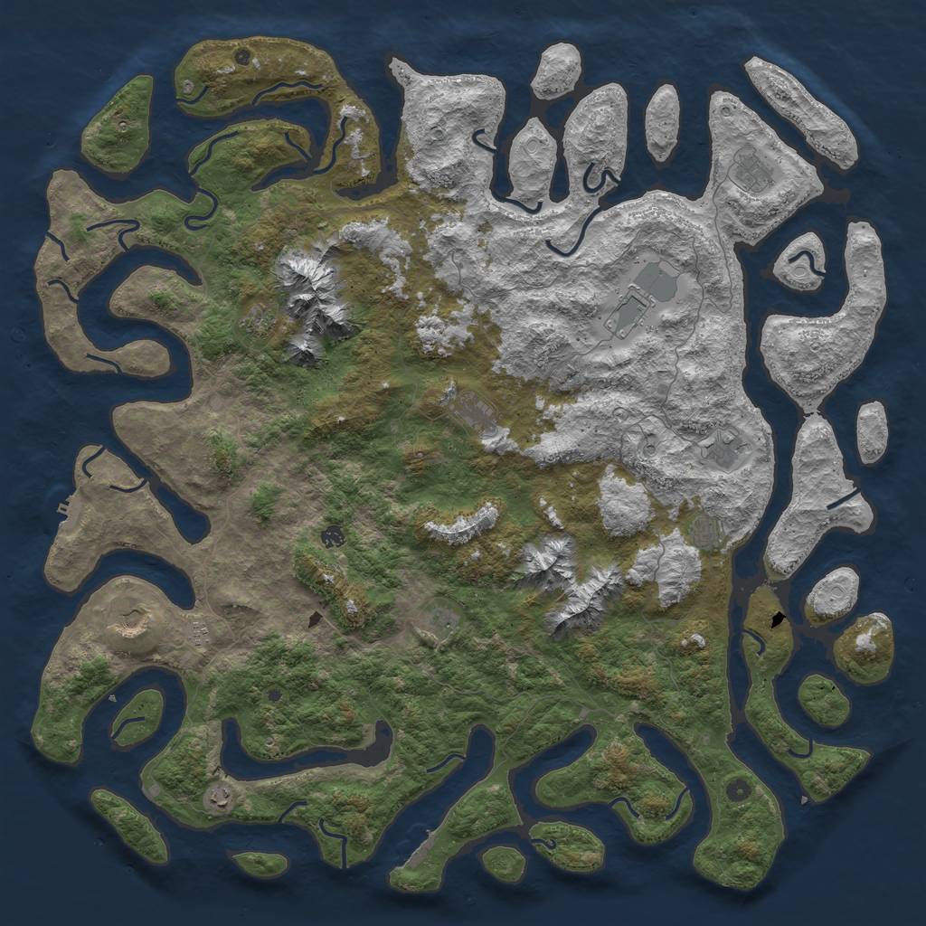 Rust Map: Procedural Map, Size: 6000, Seed: 96413153, 22 Monuments