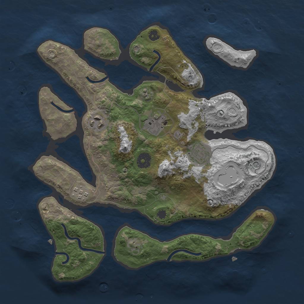 Rust Map: Procedural Map, Size: 3000, Seed: 18051992, 13 Monuments