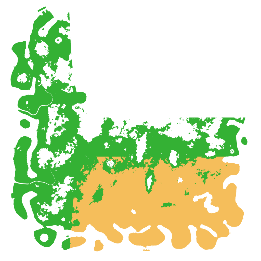 Biome Rust Map: Procedural Map, Size: 6000, Seed: 7429