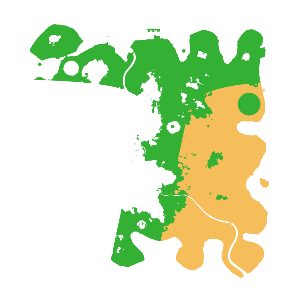 Biome Rust Map: Procedural Map, Size: 3500, Seed: 5480