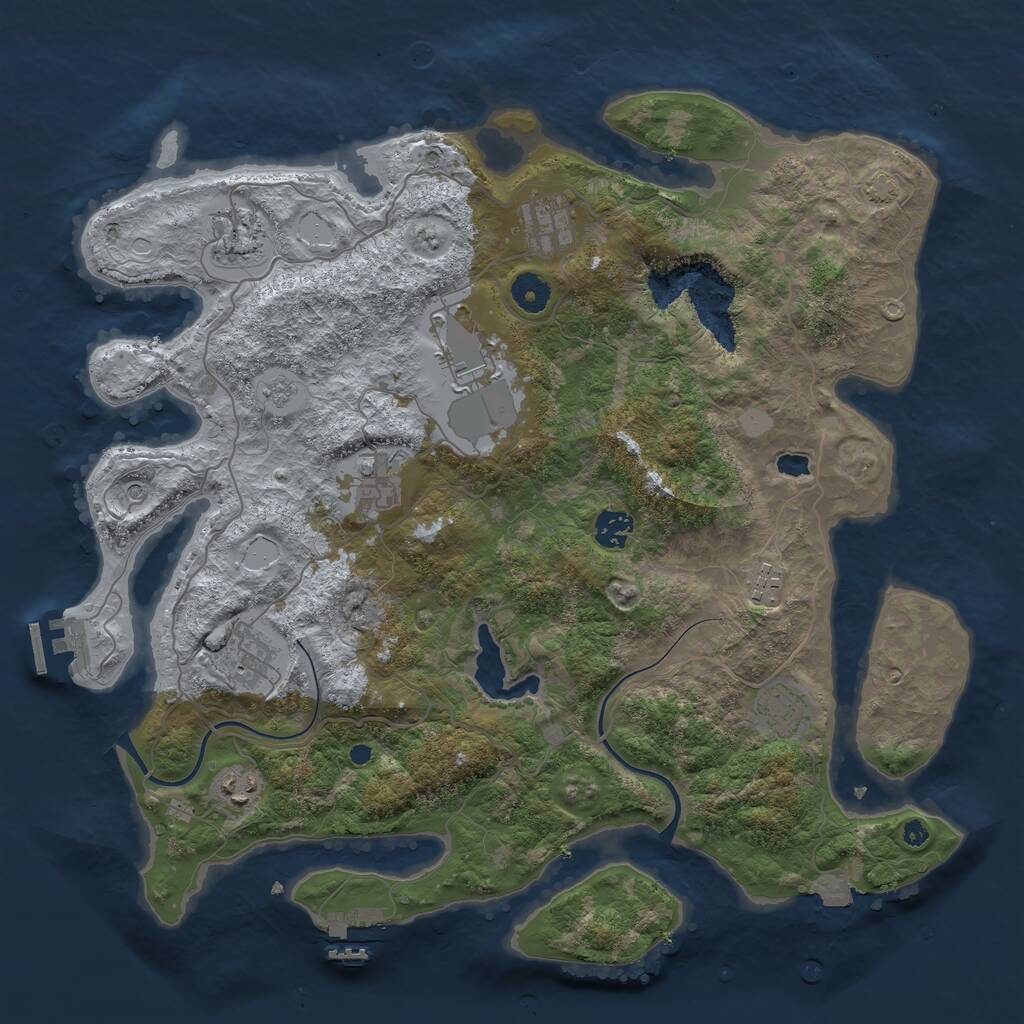 Rust Map: Procedural Map, Size: 4000, Seed: 97458213, 15 Monuments