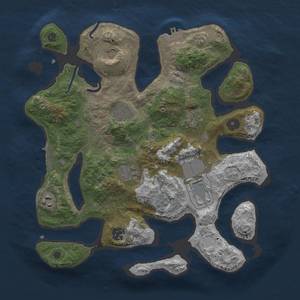 Thumbnail Rust Map: Procedural Map, Size: 3500, Seed: 1262893403, 19 Monuments