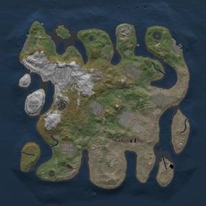 Thumbnail Rust Map: Procedural Map, Size: 3500, Seed: 485991847, 21 Monuments