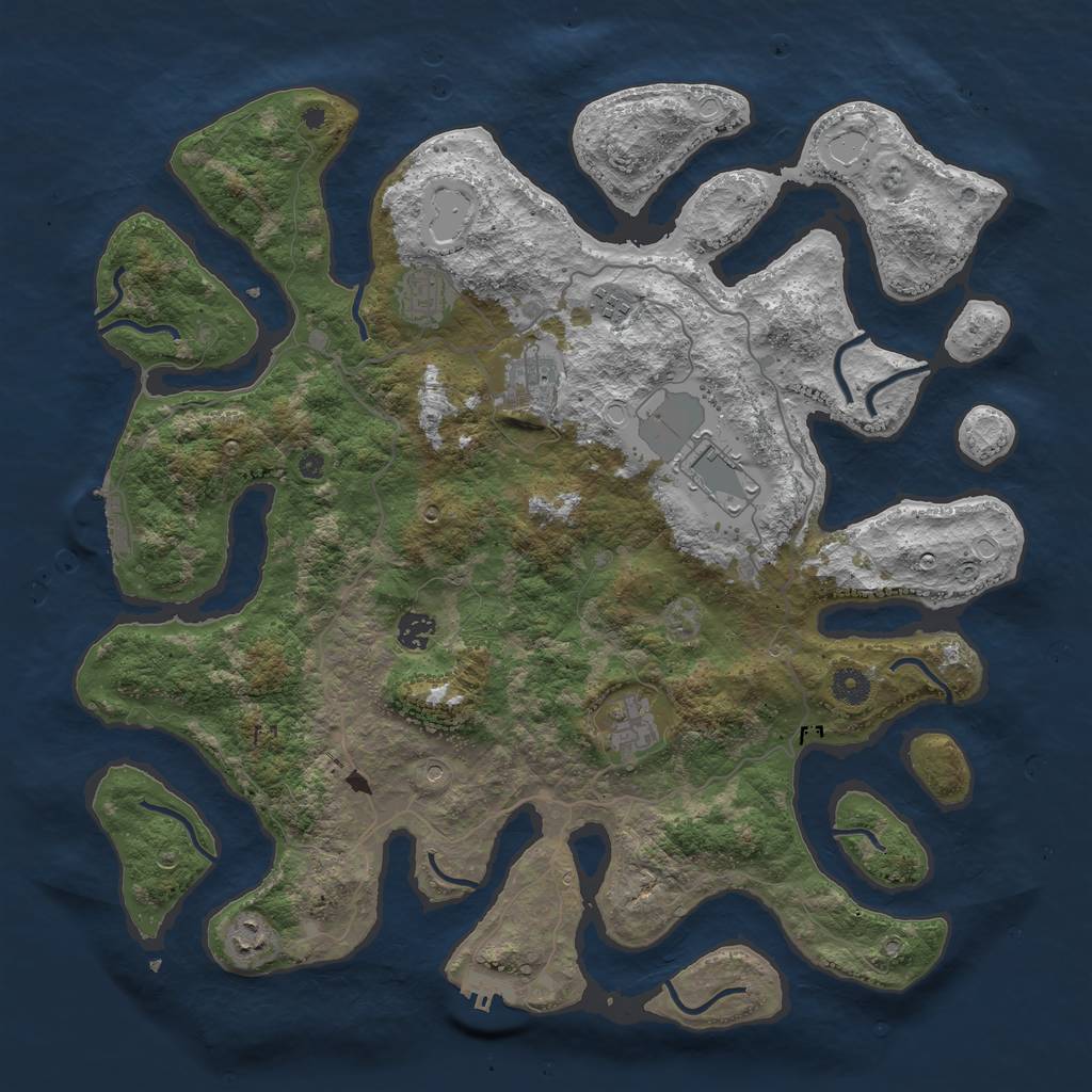 Rust Map: Procedural Map, Size: 4300, Seed: 367, 18 Monuments