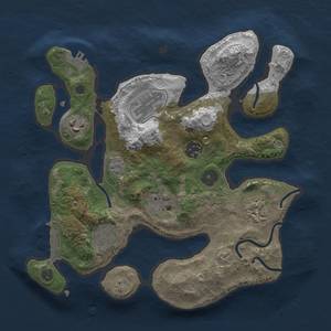 Thumbnail Rust Map: Procedural Map, Size: 3000, Seed: 403981202, 17 Monuments