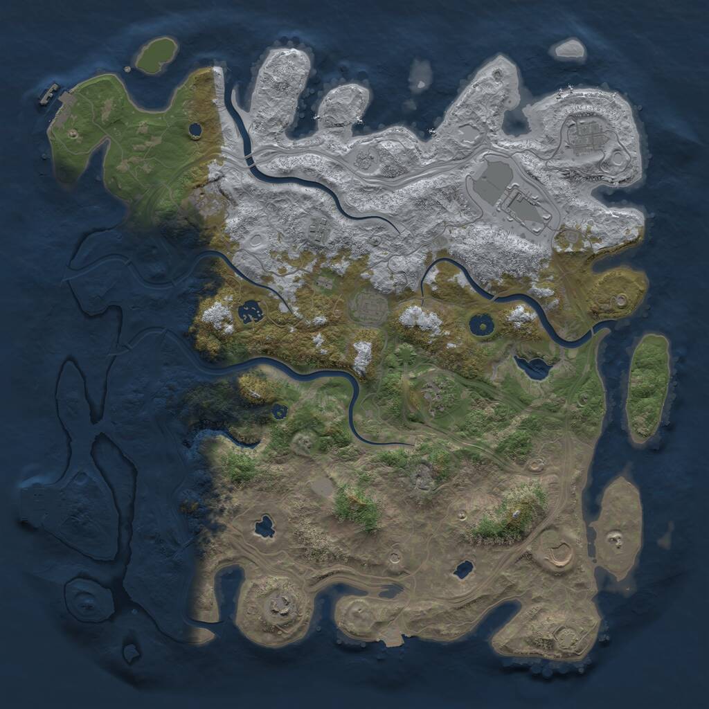 Rust Map: Procedural Map, Size: 4500, Seed: 6516480, 15 Monuments