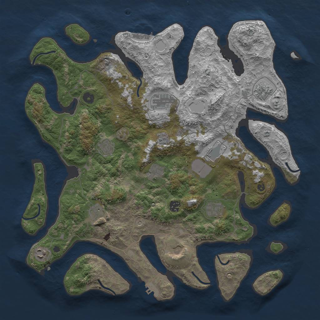 Rust Map: Procedural Map, Size: 4250, Seed: 618625, 22 Monuments