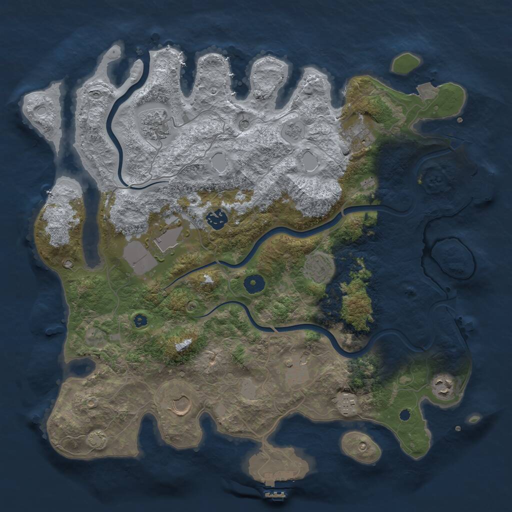 Rust Map: Procedural Map, Size: 3875, Seed: 78234, 15 Monuments