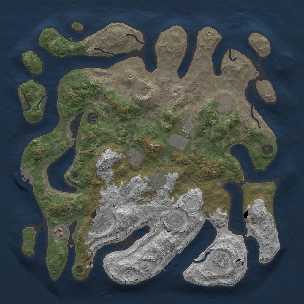 Rust Map: Procedural Map, Size: 4250, Seed: 131255, 22 Monuments