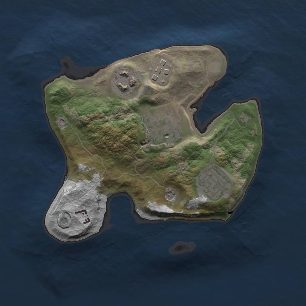 Rust Map: Barren, Size: 2000, Seed: 911, 7 Monuments