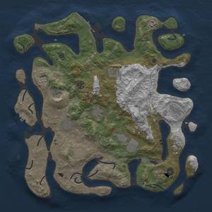 Thumbnail Rust Map: Procedural Map, Size: 4250, Seed: 1262784921, 22 Monuments