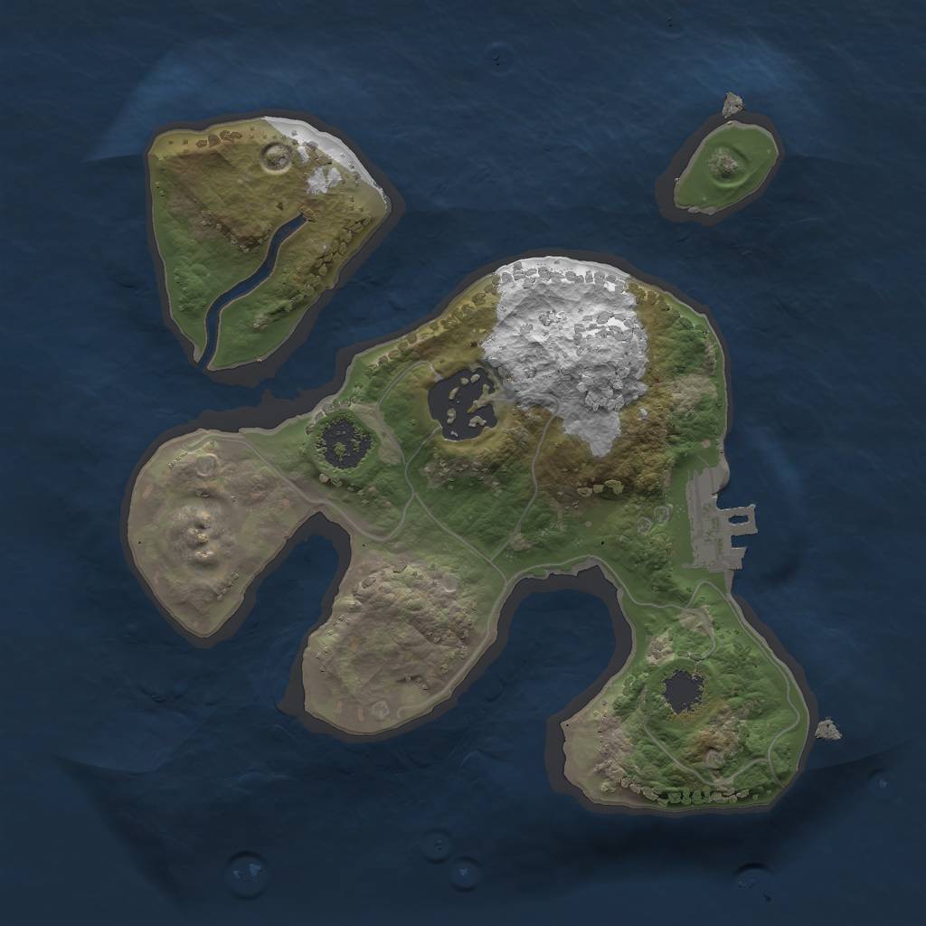 Rust Map: Procedural Map, Size: 1950, Seed: 112131, 9 Monuments