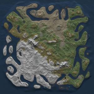 Thumbnail Rust Map: Procedural Map, Size: 6000, Seed: 132465, 22 Monuments