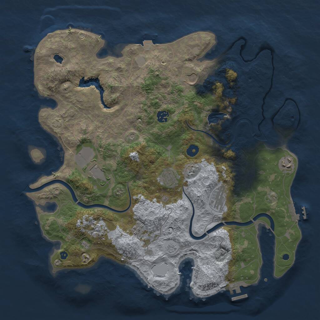 Rust Map: Procedural Map, Size: 4000, Seed: 1153598431, 14 Monuments