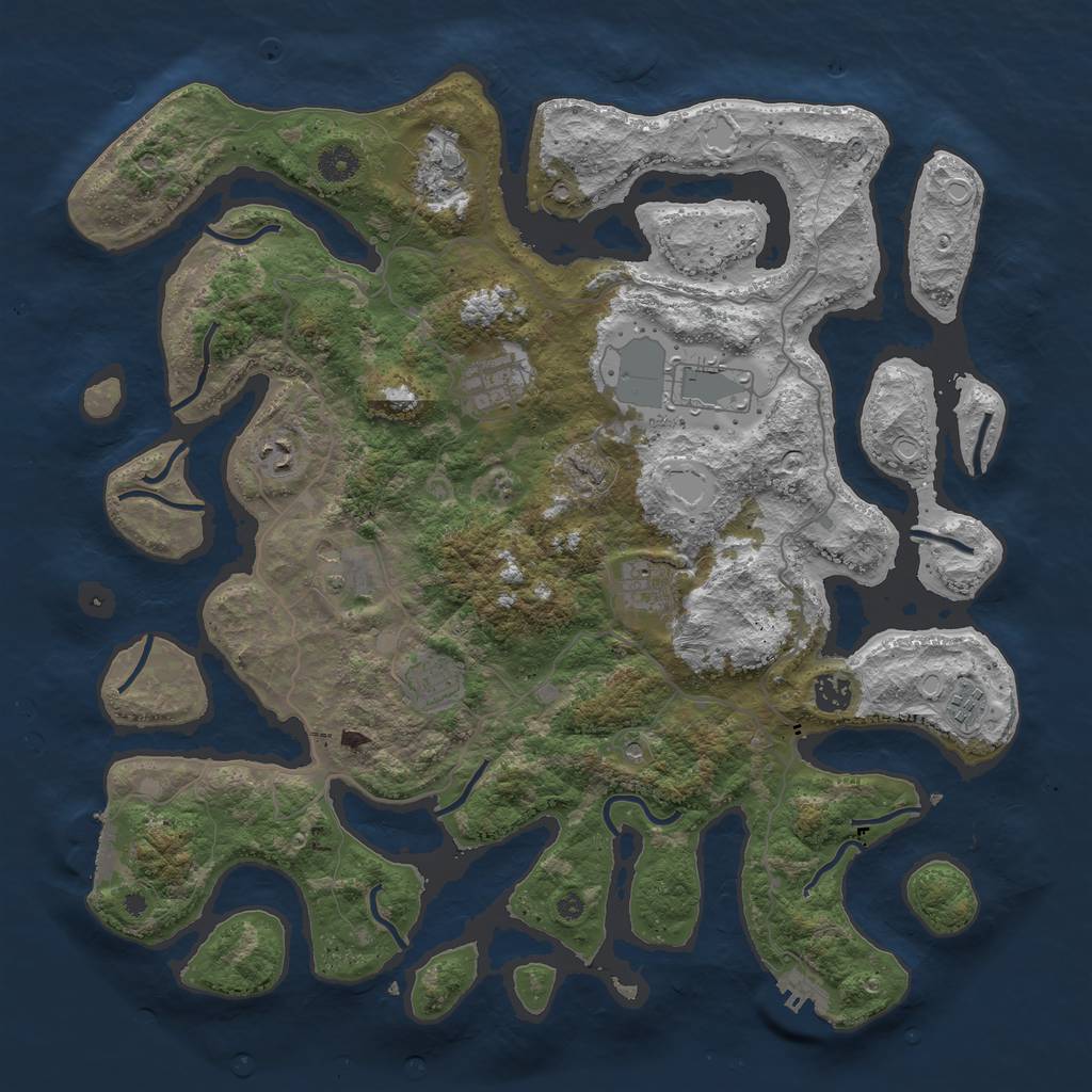 Rust Map: Procedural Map, Size: 4250, Seed: 2948, 20 Monuments