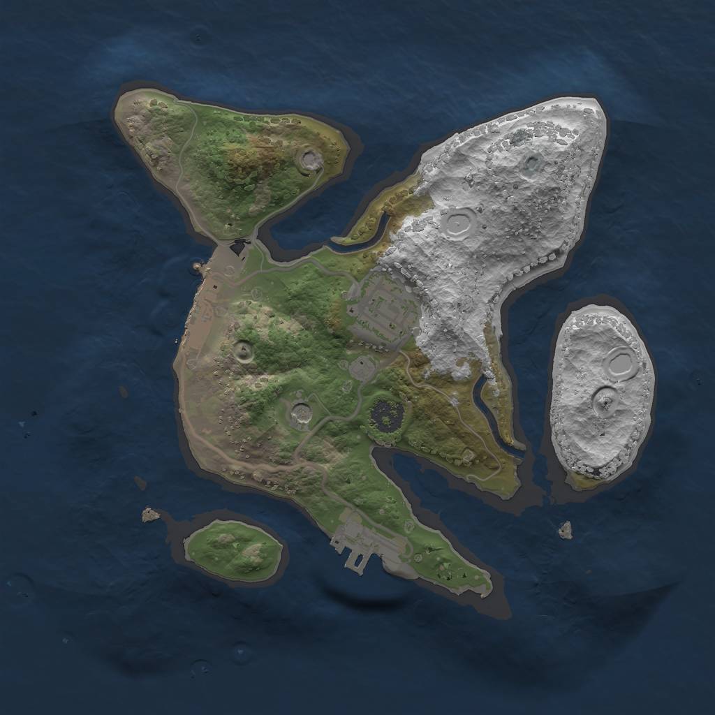 Rust Map: Procedural Map, Size: 2200, Seed: 62246, 12 Monuments