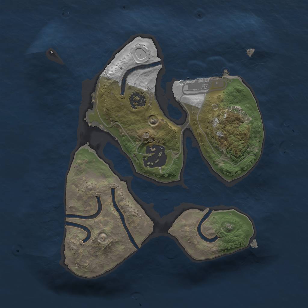 Rust Map: Procedural Map, Size: 1900, Seed: 986, 8 Monuments