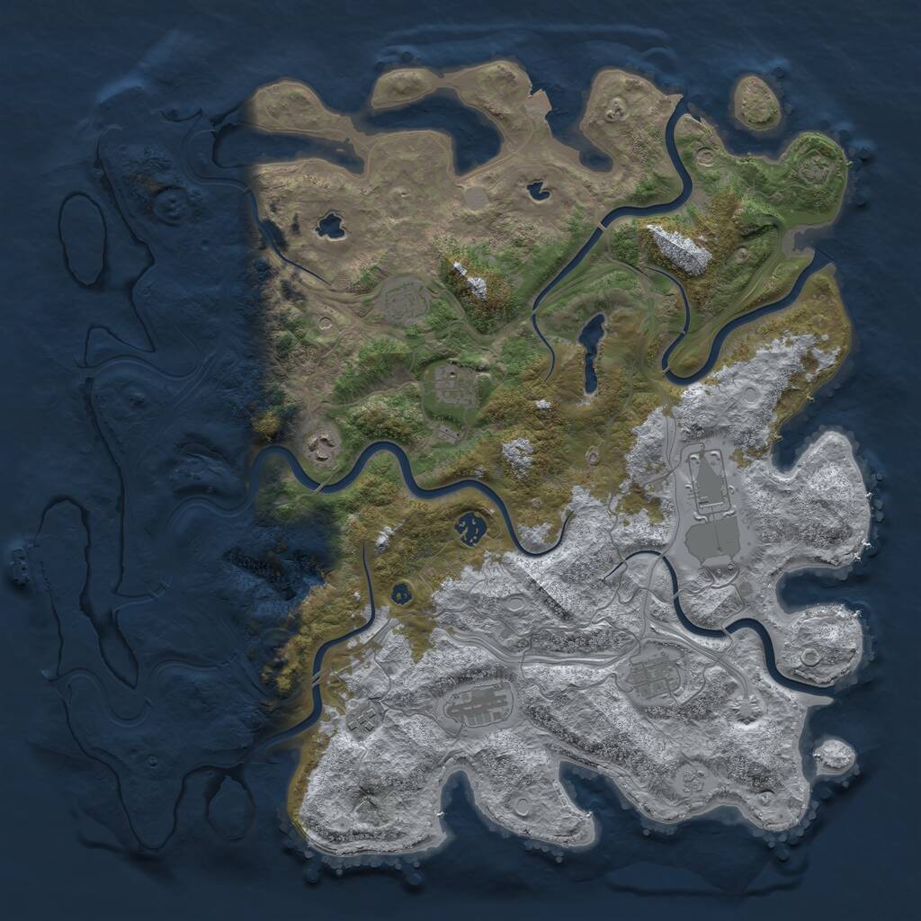Rust Map: Procedural Map, Size: 4530, Seed: 156346170, 14 Monuments