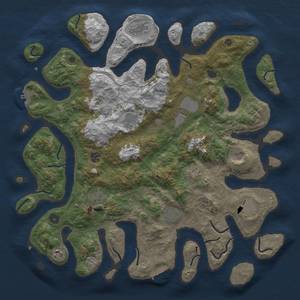 Thumbnail Rust Map: Procedural Map, Size: 4500, Seed: 739, 22 Monuments