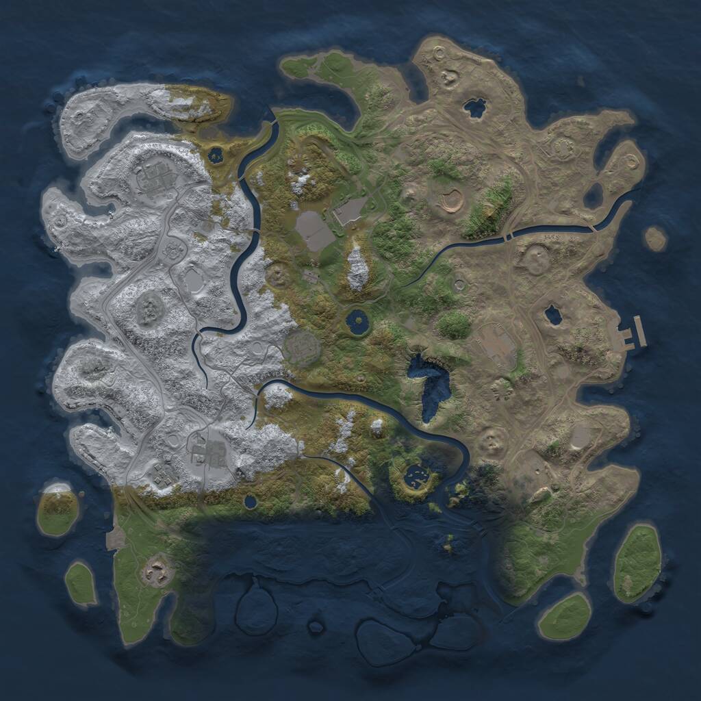 Rust Map: Procedural Map, Size: 4500, Seed: 503408, 15 Monuments