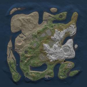 Thumbnail Rust Map: Procedural Map, Size: 3700, Seed: 1131123668, 21 Monuments