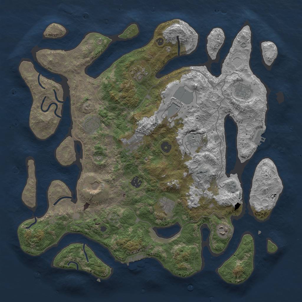 Rust Map: Procedural Map, Size: 4250, Seed: 4633, 22 Monuments
