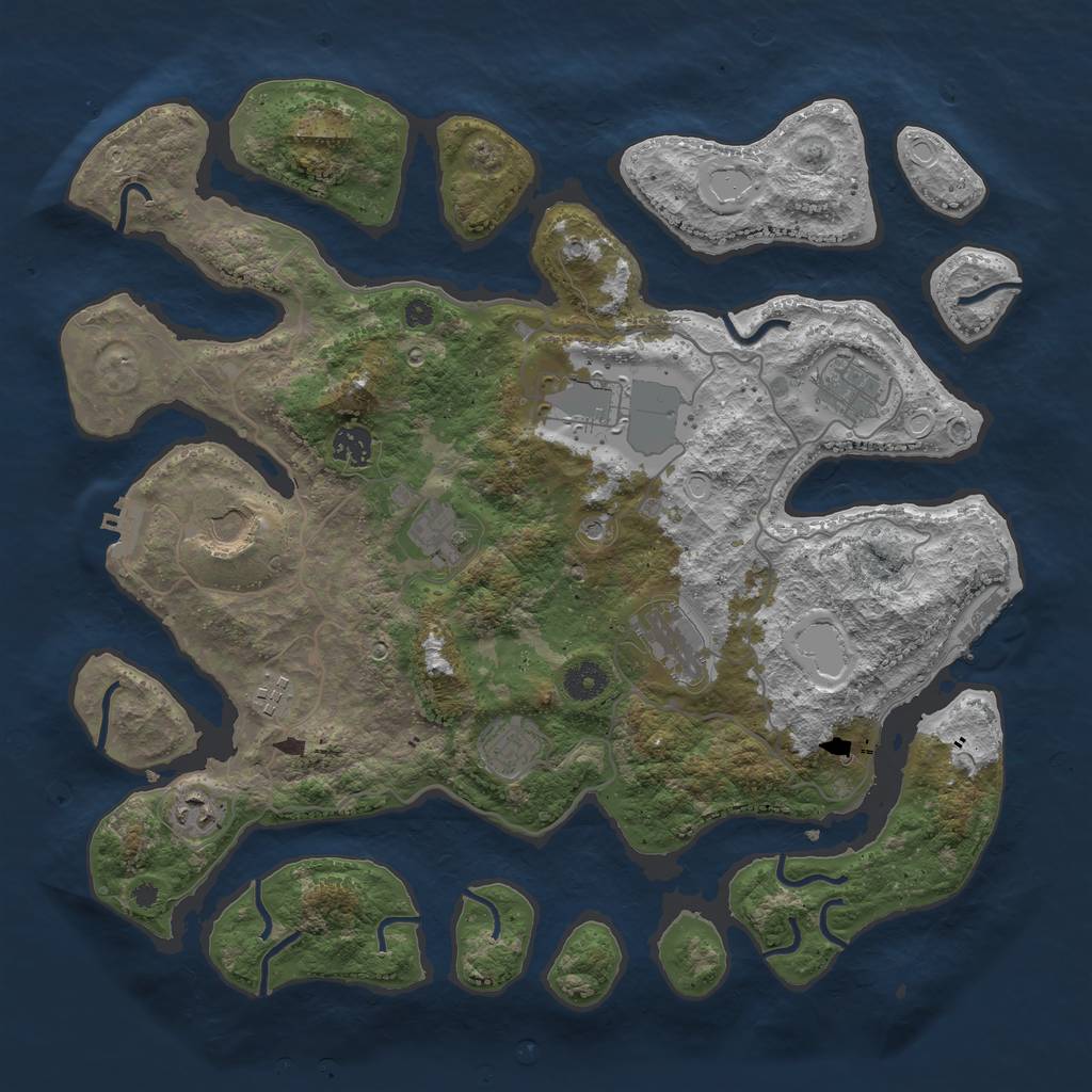 Rust Map: Procedural Map, Size: 4000, Seed: 20210805, 20 Monuments