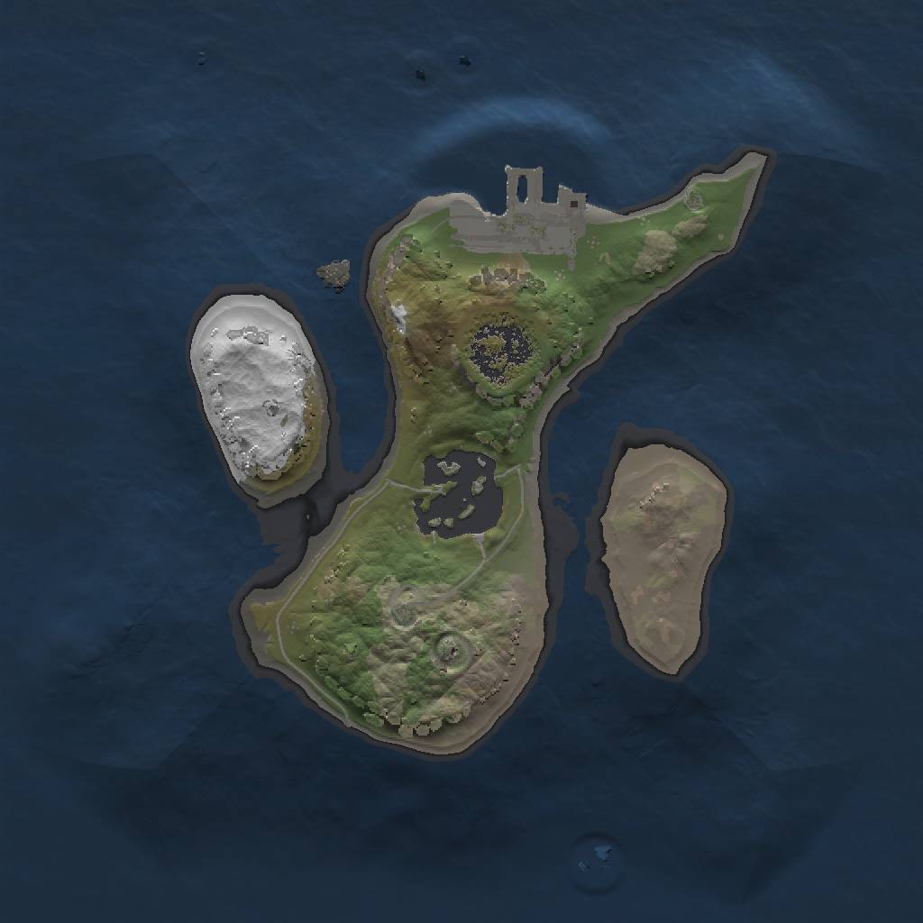 Rust Map: Procedural Map, Size: 1500, Seed: 130, 8 Monuments