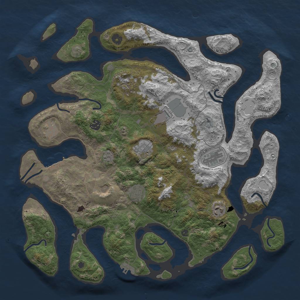 Rust Map: Procedural Map, Size: 4250, Seed: 820210814, 21 Monuments