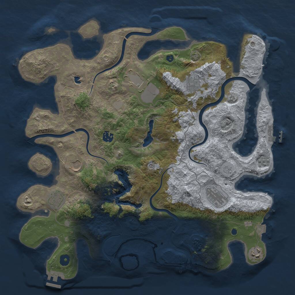 Rust Map: Procedural Map, Size: 4025, Seed: 15082021, 14 Monuments