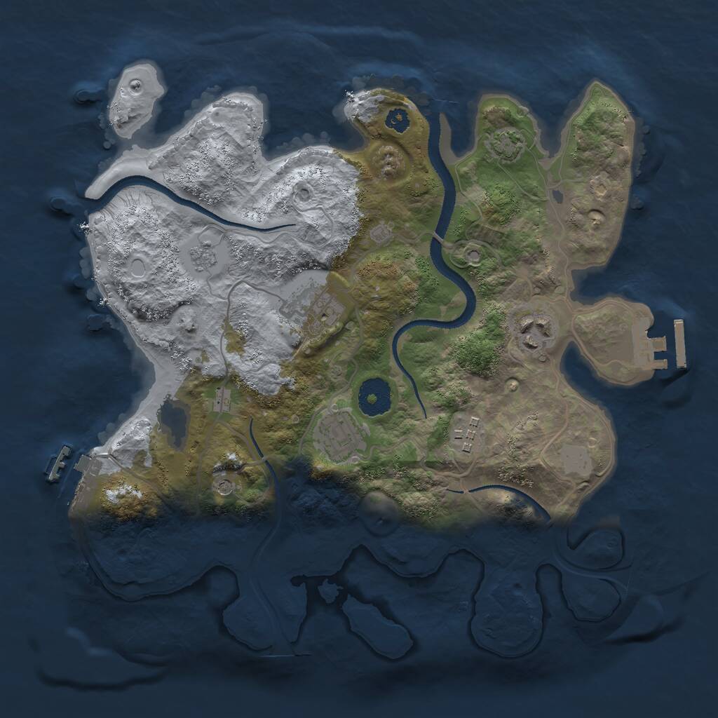 Rust Map: Procedural Map, Size: 3000, Seed: 116707206, 10 Monuments