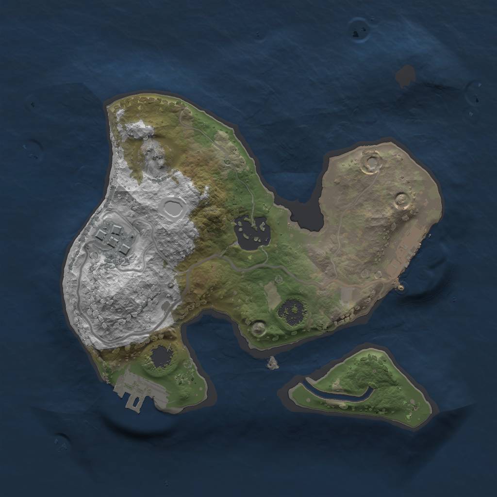 Rust Map: Procedural Map, Size: 2000, Seed: 2114786301, 11 Monuments