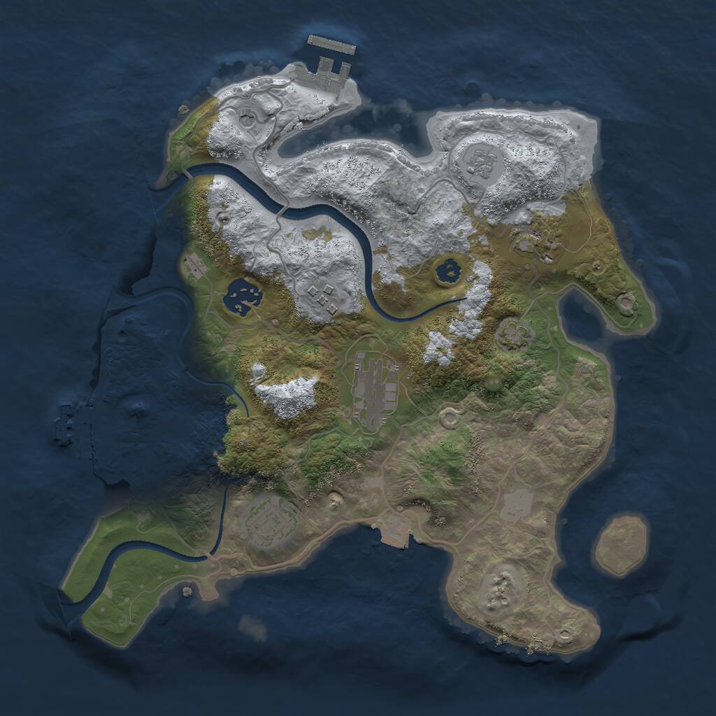 Rust Map: Procedural Map, Size: 3000, Seed: 231233123, 11 Monuments