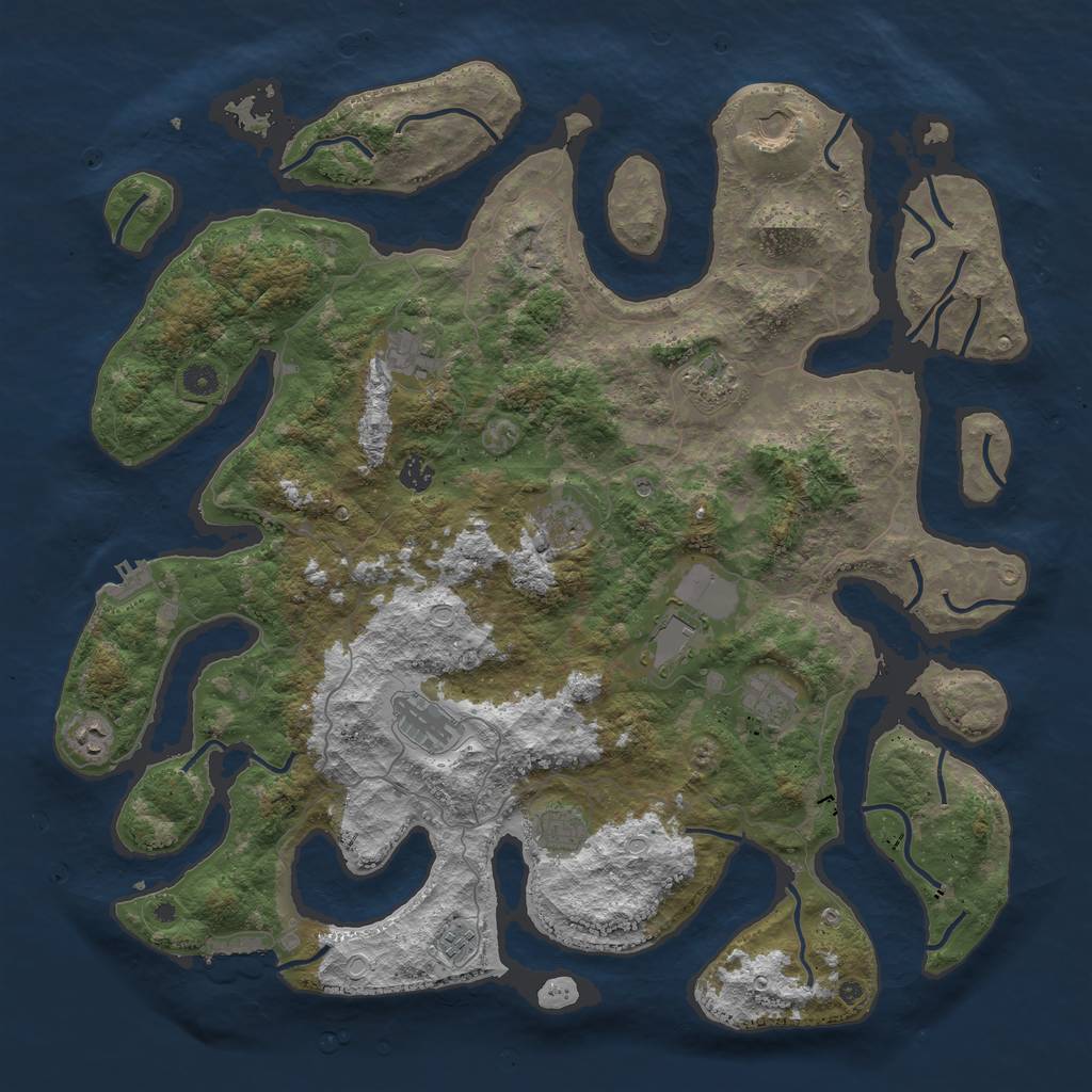 Rust Map: Procedural Map, Size: 4800, Seed: 20210401, 22 Monuments