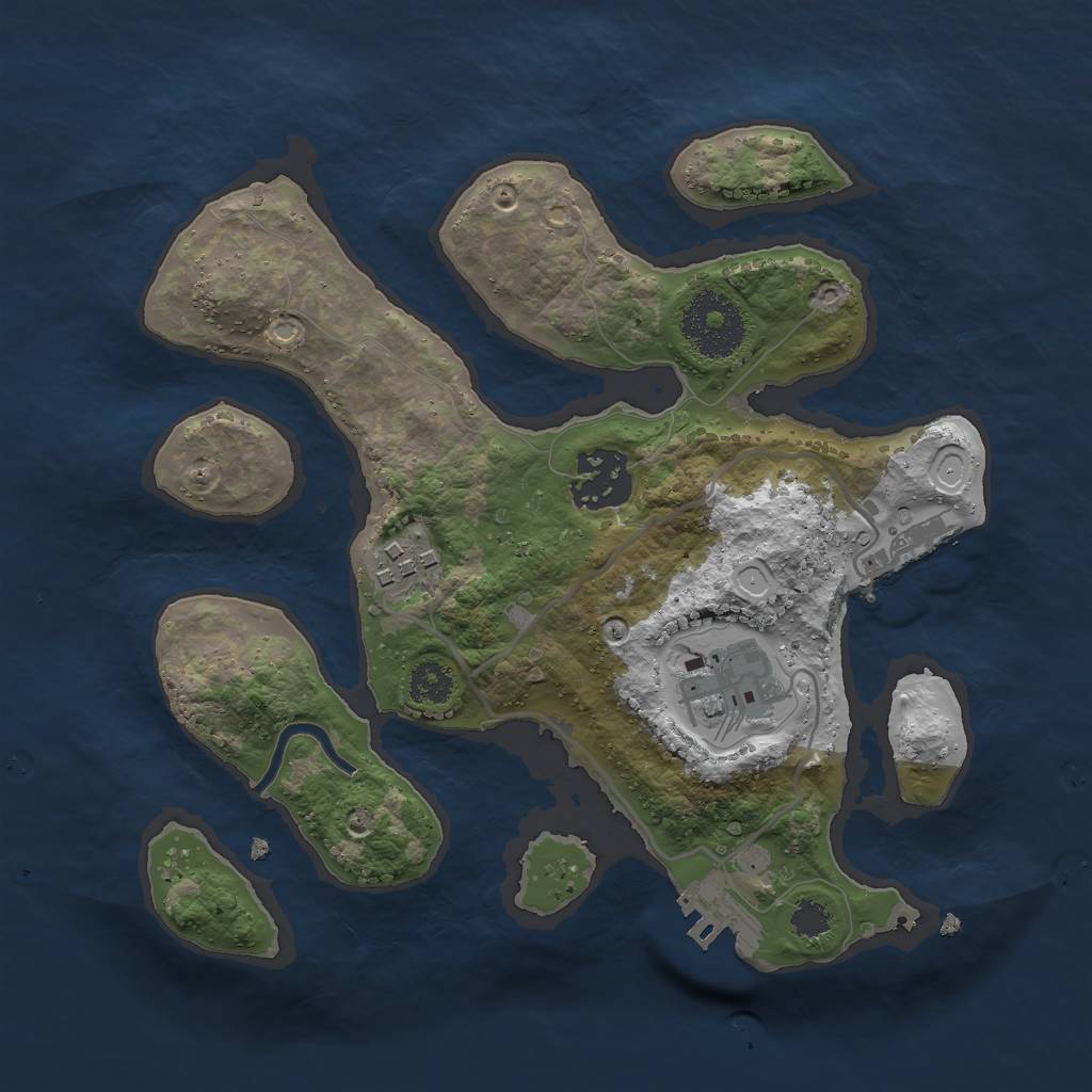 Rust Map: Procedural Map, Size: 2595, Seed: 1898, 13 Monuments
