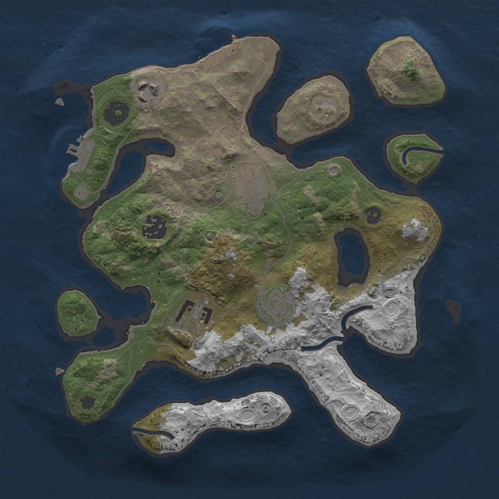 Rust Map: Procedural Map, Size: 3000, Seed: 187856900, 15 Monuments