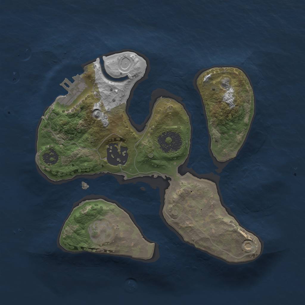 Rust Map: Procedural Map, Size: 2000, Seed: 78962345, 9 Monuments