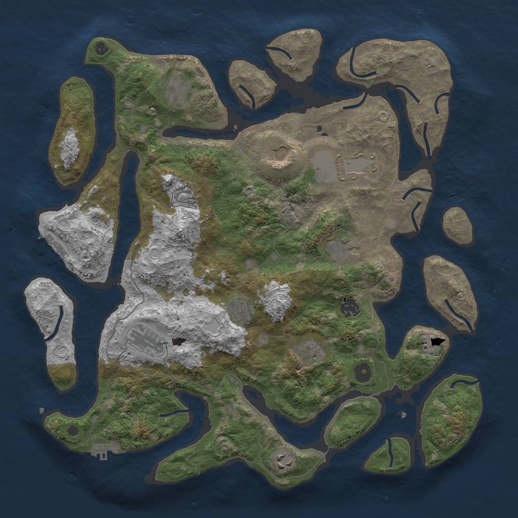 Rust Map: Procedural Map, Size: 4250, Seed: 725, 22 Monuments