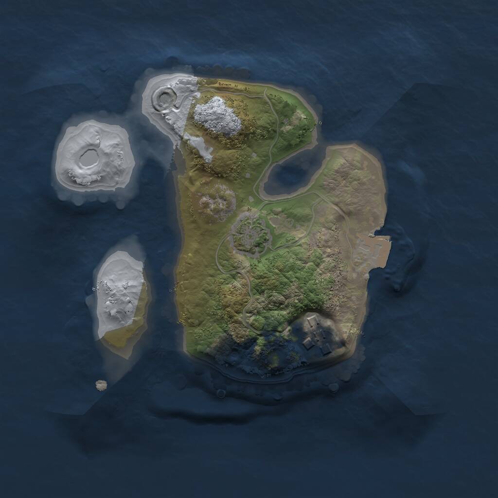 Rust Map: Procedural Map, Size: 1800, Seed: 548339, 3 Monuments